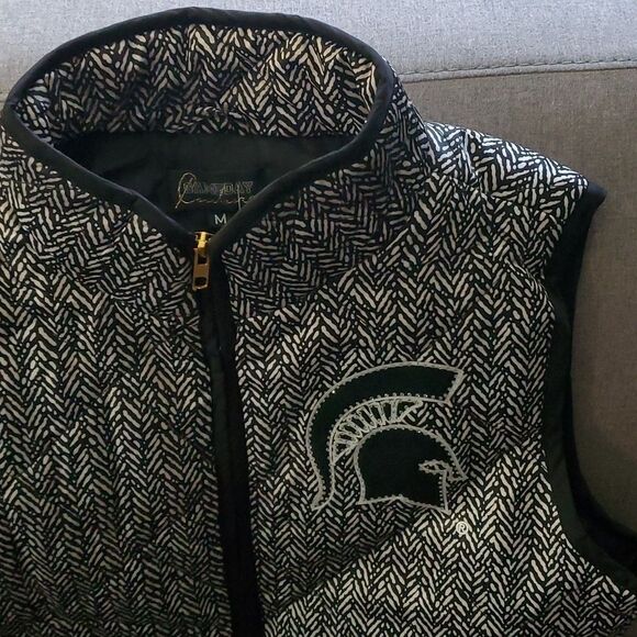 Michigan State Game Day MSU VEST  GameDay Couture Woman's size medium M helmet - Picture 10 of 11